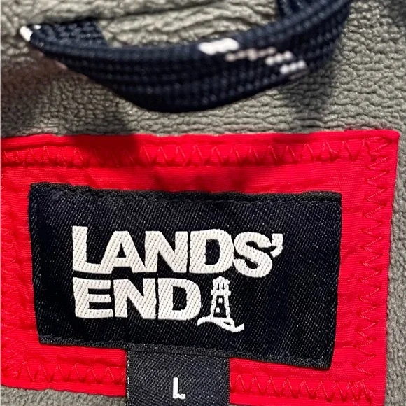 Lands End Red and Black Hooded Winter Jacket. Kids L 14-16 - Picture 2 of 9